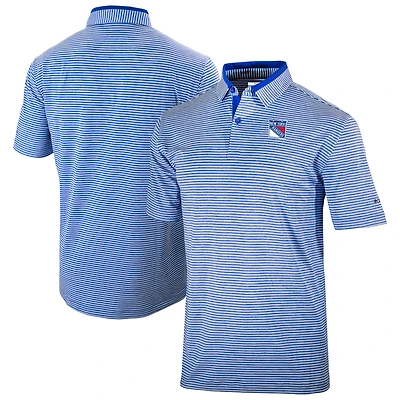 Men's Columbia  Blue New York Rangers Golden Hills Omni-Wick Polo