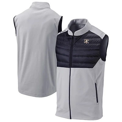 Men's Columbia Gray Anaheim Ducks In The Element Omni-Wick Full-Zip Vest