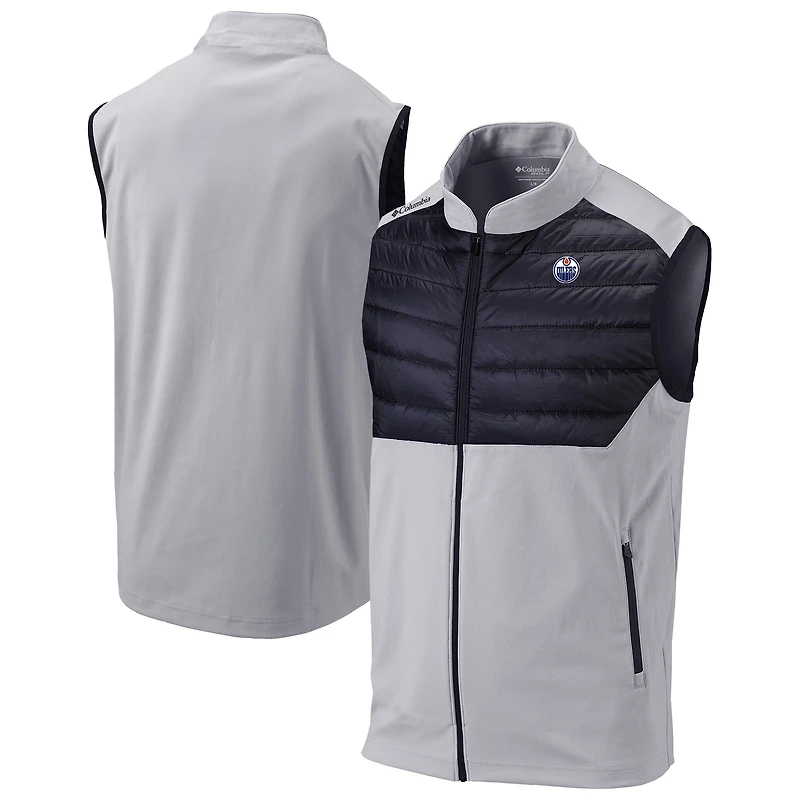 Men's Columbia Gray Edmonton Oilers In The Element Omni-Wick Full-Zip Vest