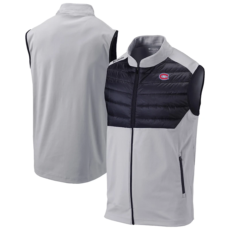 Men's Columbia Gray Montreal Canadiens In The Element Omni-Wick Full-Zip Vest