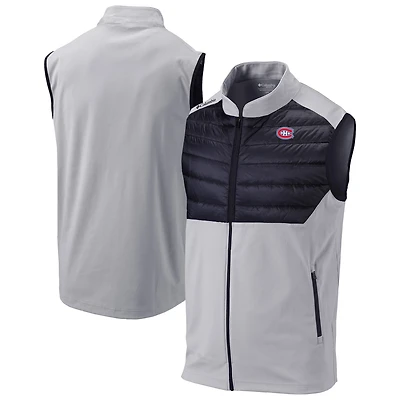 Men's Columbia Gray Montreal Canadiens In The Element Omni-Wick Full-Zip Vest