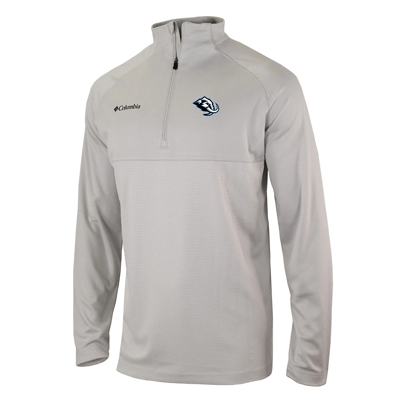 Men's Columbia Gray Utah Mammoth Rocking It Quarter-Zip Jacket