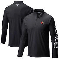Men's Columbia  Black Ottawa Senators Terminal Tackle Omni-Wick Raglan Quarter-Zip Top