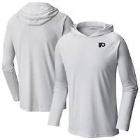 Men's Columbia Philadelphia Flyers Terminal Tackle Omni-Shade Raglan Pullover Hoodie