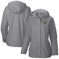 Women's Columbia  Gray Vegas Golden Knights Arcadia Omni-Tech Full-Zip Hooded Rain Jacket