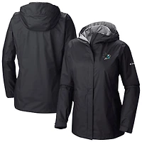 Women's Columbia  Black San Jose Sharks Arcadia Omni-Tech Full-Zip Hooded Rain Jacket