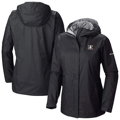 Women's Columbia  Black Anaheim Ducks Arcadia Omni-Tech Full-Zip Hooded Rain Jacket