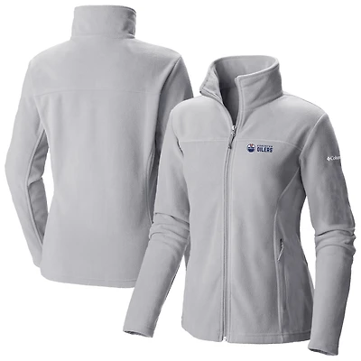 Women's Columbia Gray Edmonton Oilers Give & Go II Fleece Full-Zip Jacket