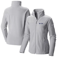 Women's Columbia  Gray Edmonton Oilers Give & Go II Fleece Full-Zip Jacket