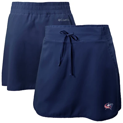 Women's Columbia  Navy Columbus Blue Jackets Lakewood Pines Omni-Wick Skort