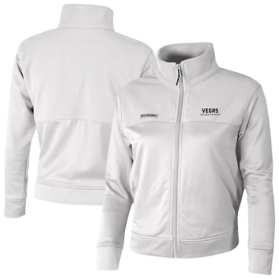 Women's Columbia  White Vegas Golden Knights Omni-Wick Cropped River Fleece Full-Zip Jacket