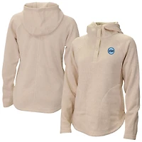 Women's Columbia Cream Utah Mammoth Sweater Weather Quarter-Snap Hoodie
