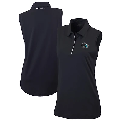 Women's Columbia Black San Jose Sharks Tend the Ball Omni-Wick Tank Top