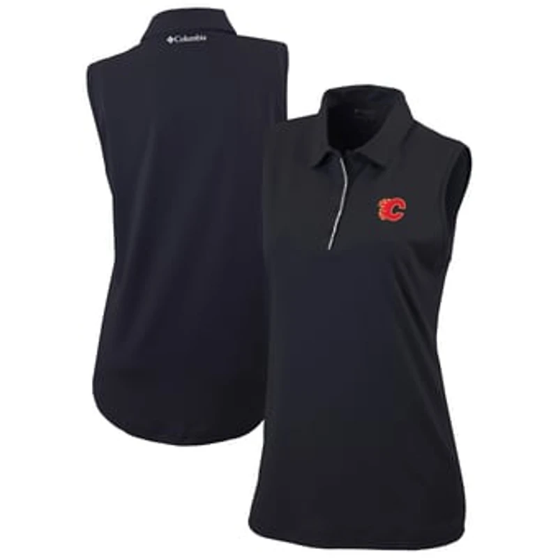 Women's Columbia  Black Calgary Flames Tend the Ball Omni-Wick Tank Top