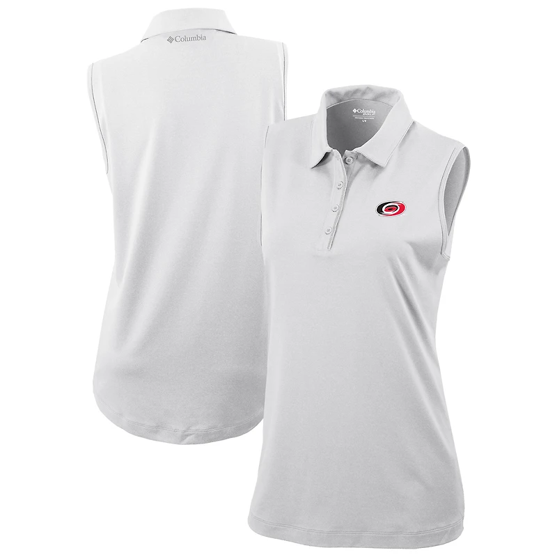 Women's Columbia White Carolina Hurricanes Tend the Ball Omni-Wick Tank Top