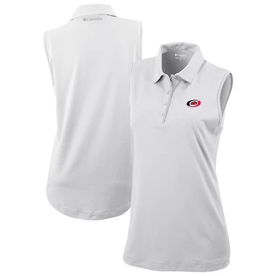 Women's Columbia White Carolina Hurricanes Tend the Ball Omni-Wick Tank Top