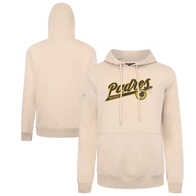 Men's Levelwear  Khaki San Diego Padres Podium Fleece Pullover Hoodie