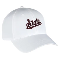 Men's Ahead  White Mississippi State Bulldogs Stratus AeroSphere Adjustable Hat