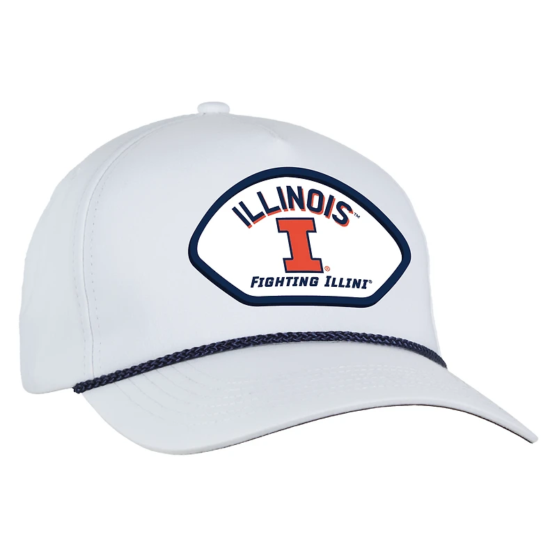 Men's Ahead  White Illinois Fighting Illini Alto Rope Adjustable Hat