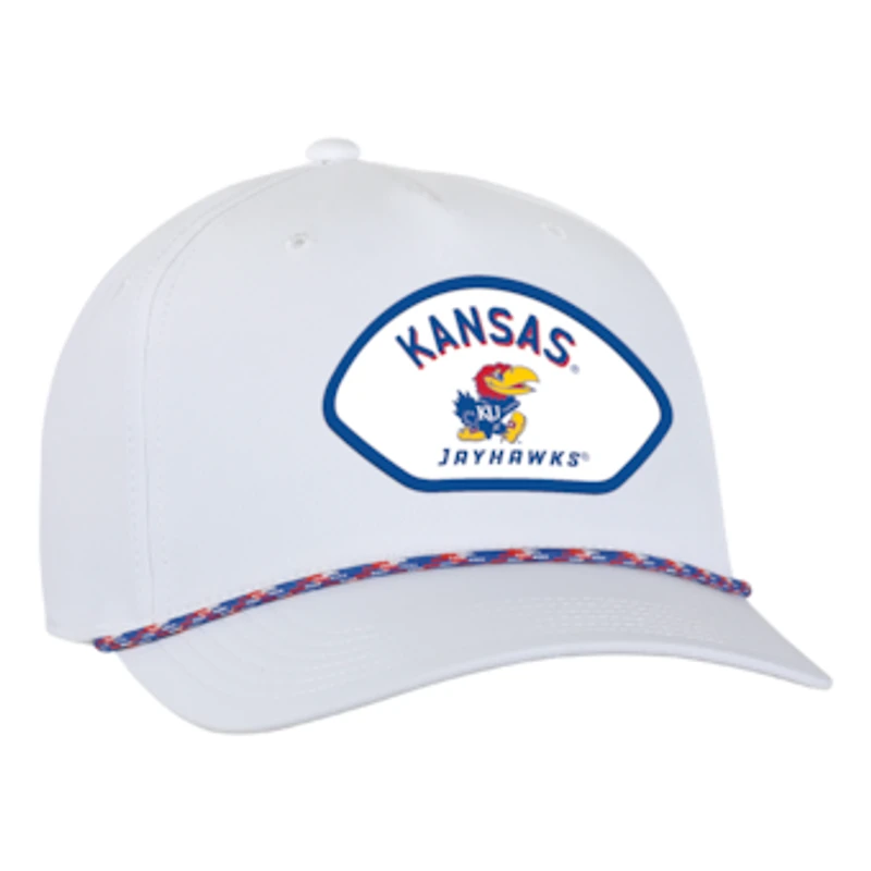 Men's Ahead  White Kansas Jayhawks Alto Rope Adjustable Hat