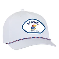 Men's Ahead  White Kansas Jayhawks Alto Rope Adjustable Hat