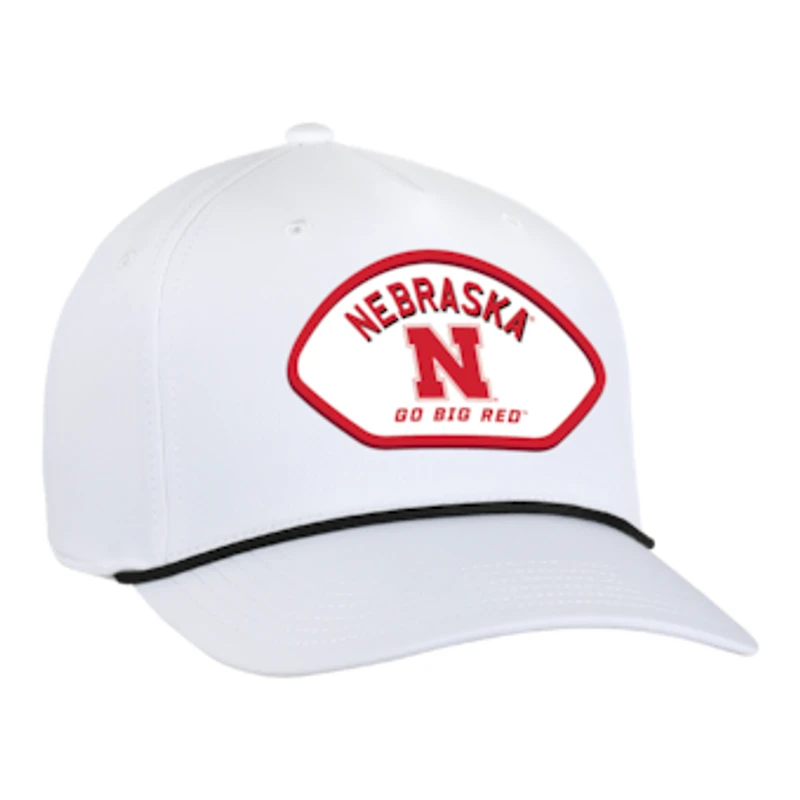 Men's Ahead  White Nebraska Huskers Alto Rope Adjustable Hat