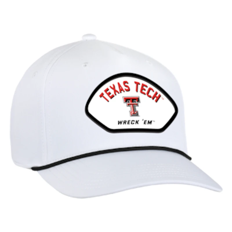 Men's Ahead  White Texas Tech Red Raiders Alto Rope Adjustable Hat