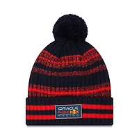 Men's New Era  Navy Red Bull Racing Sustainable Cuffed Knit Hat with Pom