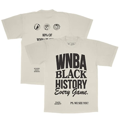 Unisex Playa Society Cream WNBA Black History Month Every Game Premium T-Shirt