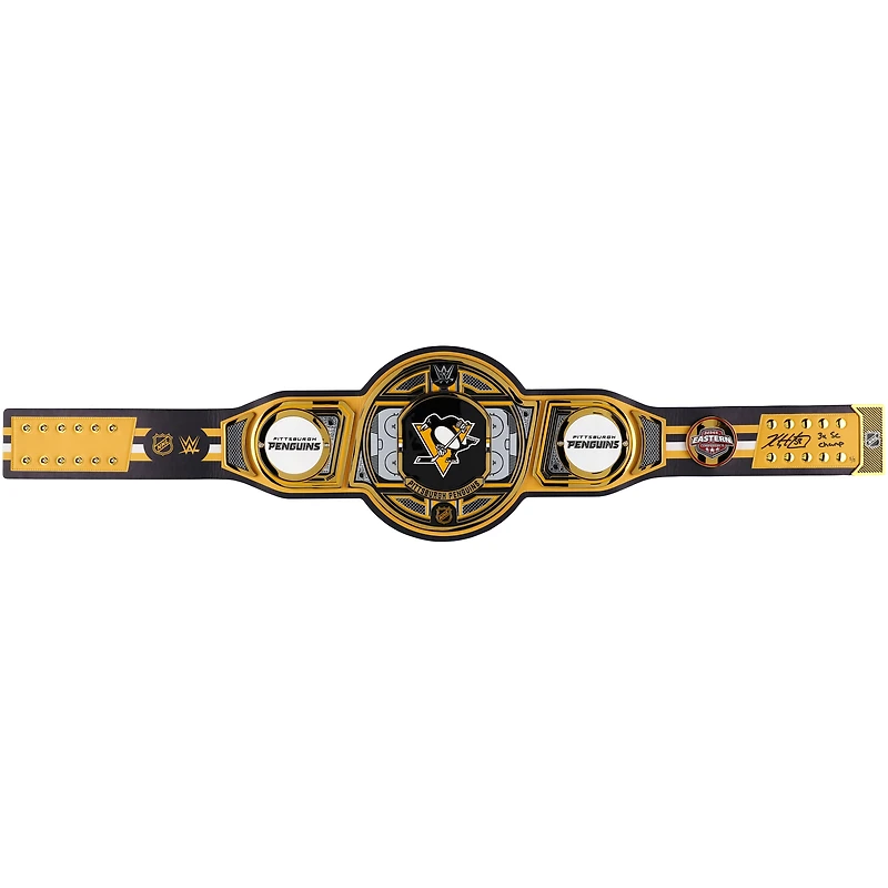 Kris Letang Pittsburgh Penguins Autographed WWE Legacy Title Belt with "3X SC Champ" Inscription - Limited Edition #5/5