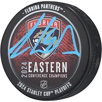 Aaron Ekblad Florida Panthers Autographed 2024 Eastern Conference Champions Hockey Puck