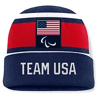 Men's Fanatics Navy/Red U.S. Paralympics Victor Cuffed Knit Hat