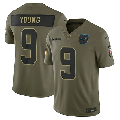 Men's Nike Bryce Young Olive Carolina Panthers 2025 Salute to Service Limited Jersey