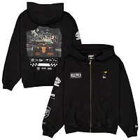 Men's New Era Black McLaren F1 Team Lifestyle Washed Oversized Full-Zip Hoodie