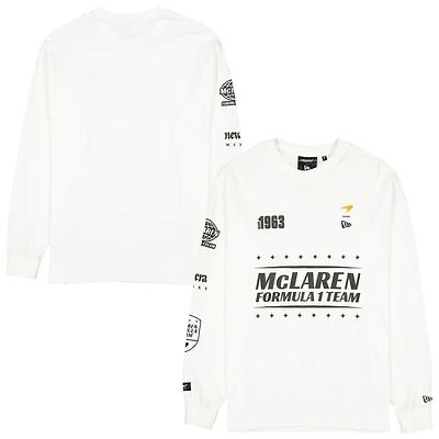 Men's New Era McLaren F1 Team Acid Washed Oversized Long-Sleeve T-Shirt