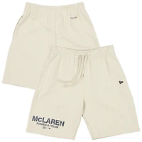 Men's New Era  Tan McLaren F1 Team Acid Washed Drawstring Shorts