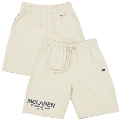 Men's New Era  Tan McLaren F1 Team Acid Washed Drawstring Shorts
