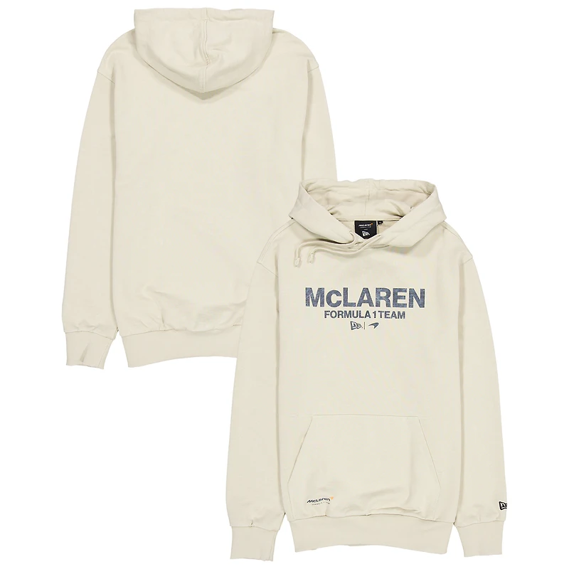 Men's New Era  Tan McLaren F1 Team Oversized Lifestyle Washed Pullover Hoodie