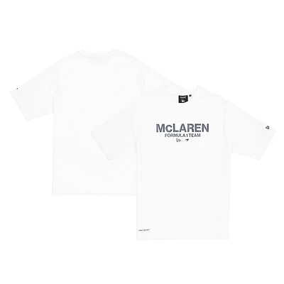 Men's New Era  White McLaren F1 Team Oversized Lifestyle Washed T-Shirt