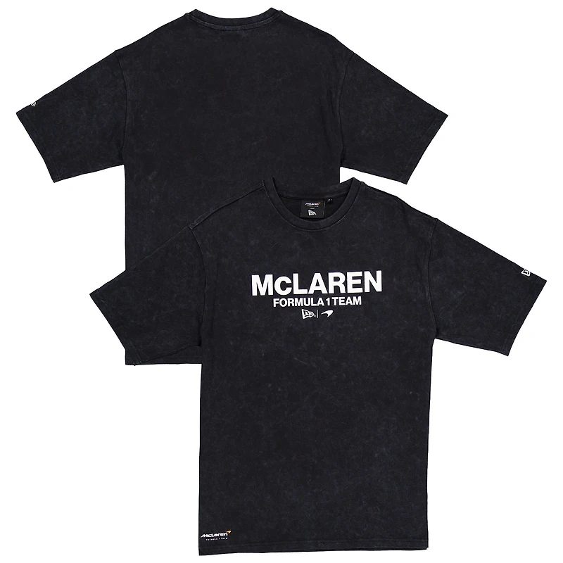 Men's New Era  Black McLaren F1 Team Oversized Lifestyle Washed T-Shirt
