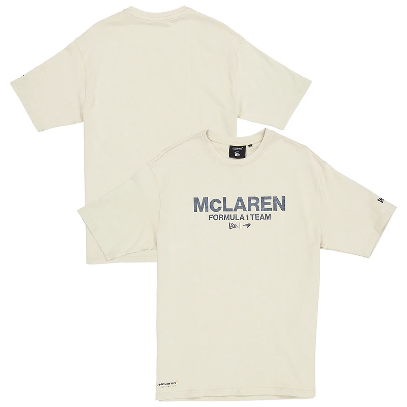 Men's New Era  Tan McLaren F1 Team Oversized Lifestyle Washed T-Shirt