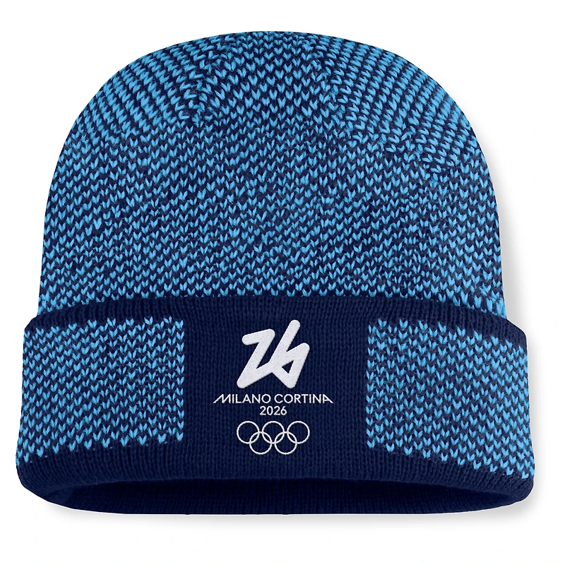 Men's Fanatics Navy/Light Blue Milano Cortina 2026 Shelter Cuffed Knit Hat