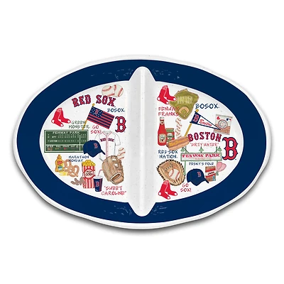 Boston Red Sox Heavyweight Melamine Two-Section Serving Dish