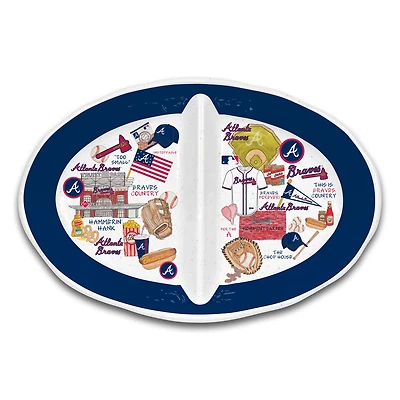 Atlanta Braves Heavyweight Melamine Two-Section Serving Dish