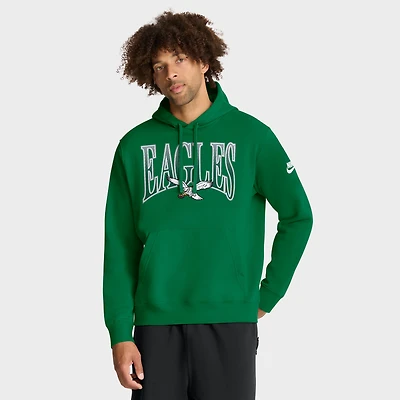 Men's Nike Green Philadelphia Eagles Full Blitz Club Fleece Pullover Hoodie