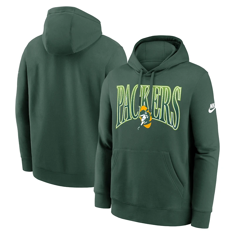 Men's Nike Green Bay Packers Full Blitz Club Fleece Pullover Hoodie