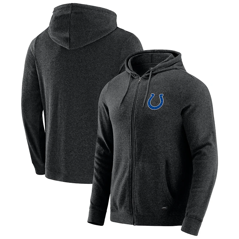 Men's J. Palmer Dark Heather Gray Indianapolis Colts Players Lounge Tri-Blend Full-Zip Hoodie