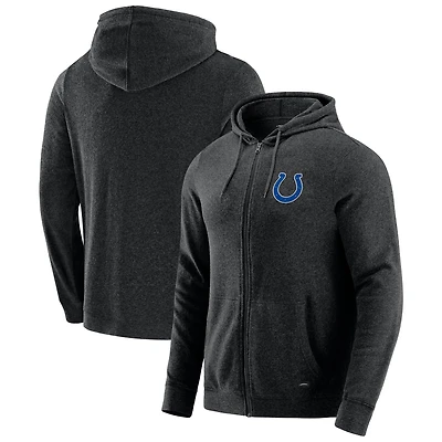 Men's J. Palmer Dark Heather Gray Indianapolis Colts Players Lounge Tri-Blend Full-Zip Hoodie