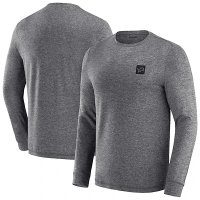 Men's J. Palmer Heather Black Detroit Lions Four Down Long Sleeve T-Shirt