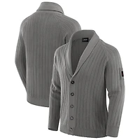 Men's J. Palmer Graphite Buffalo Bills The Playmaker Cardigan Raglan Sweater